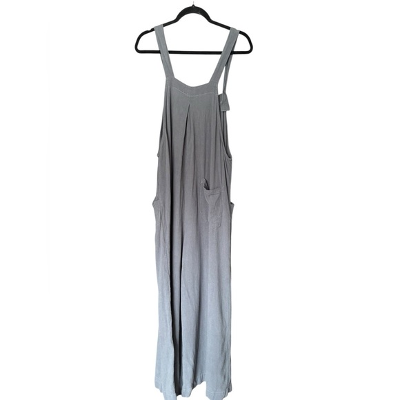 Caracilia Women's Wide Leg Overalls Gray with Pockets Adjustable Straps Flowy XL - Picture 6 of 6